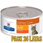 Pack 24 latas Hills k/d Kidney Care felino