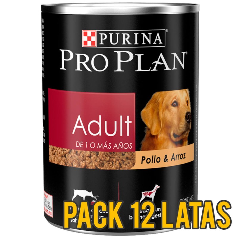 Pack 12 Latas ProPlan Adulto Canino
