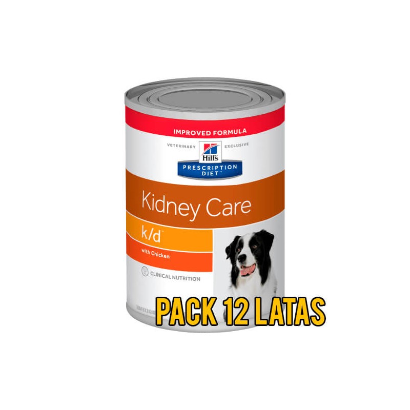 Pack 12 latas Hills k/d Kidney Care CANINO